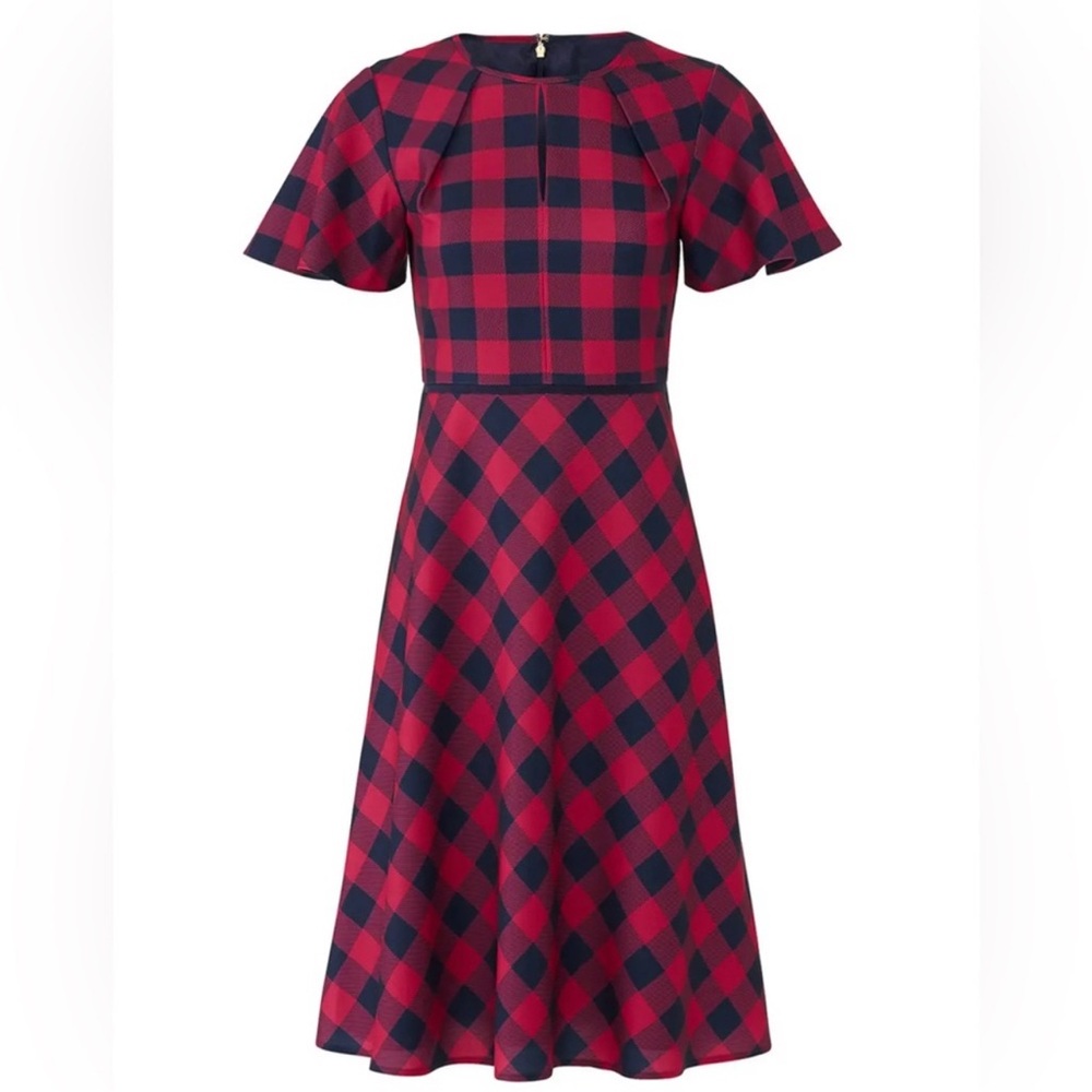 Draper James Red and Navy Plaid Dress